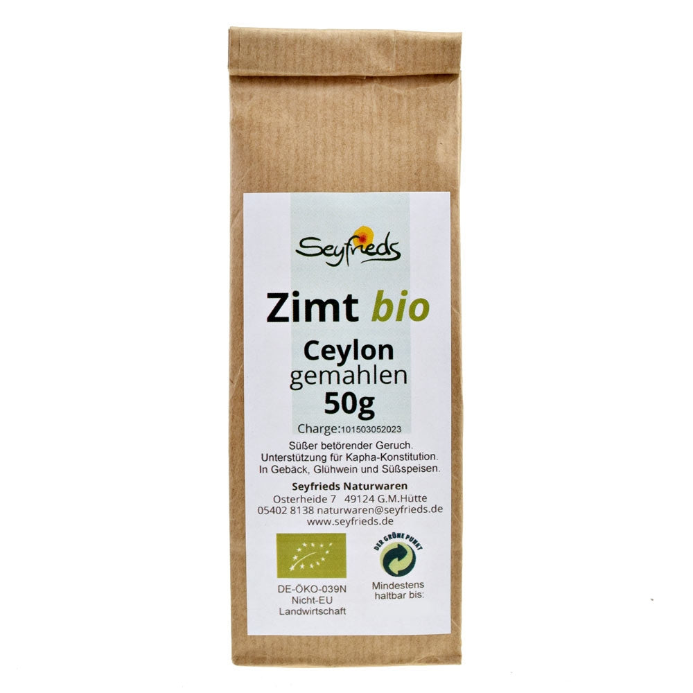 Zimt Ceylon gemahlen bio 50 g Seyfried