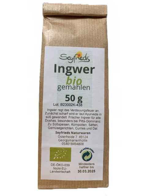 Ingwer gemahlen bio 50 g Seyfrieds