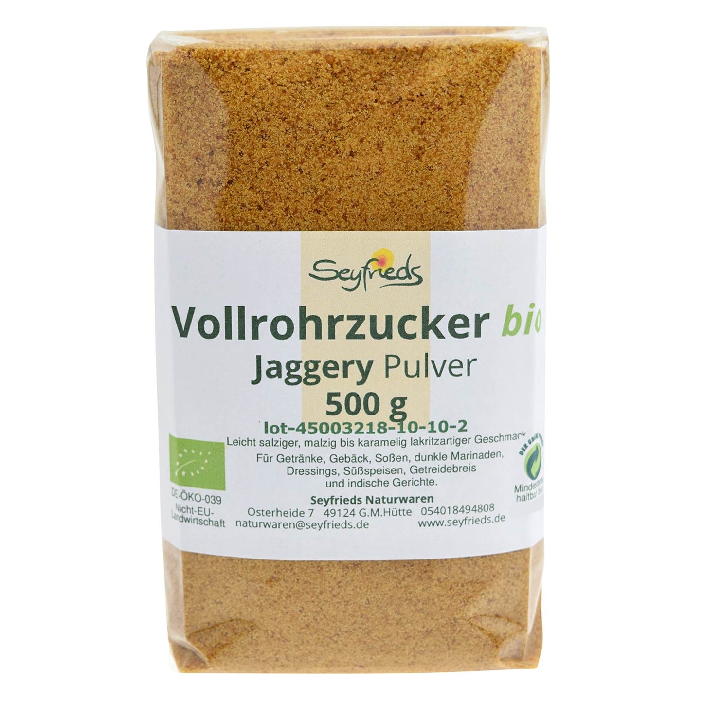 Jaggery bio 500 g Seyfrieds