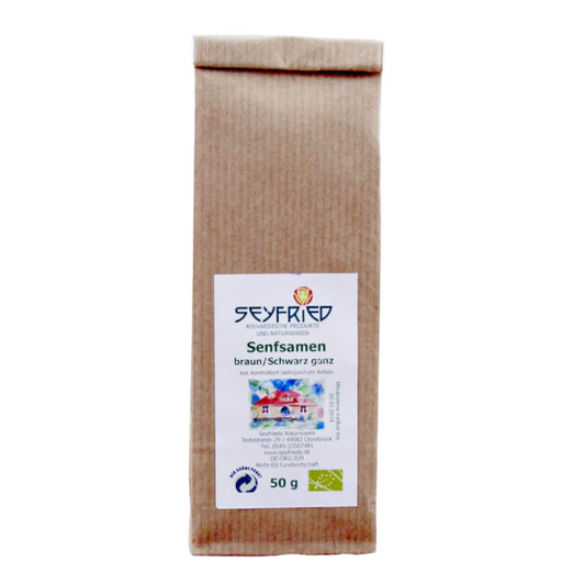 Schwarze Senfsamen ganz bio 50 g Seyfrieds