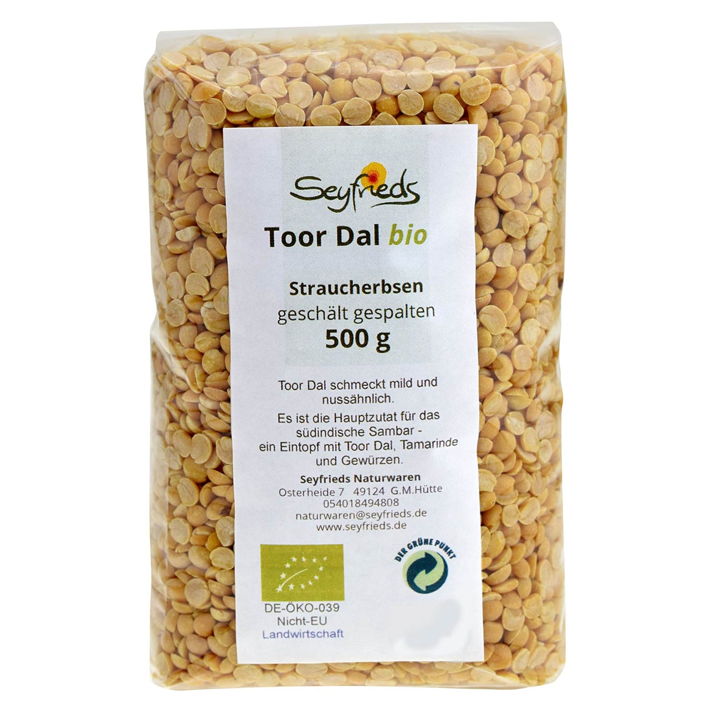 Toor Dal bio 500 g Seyfrieds