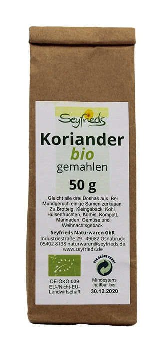 Koriander gemahlen bio 50 g Seyfrieds