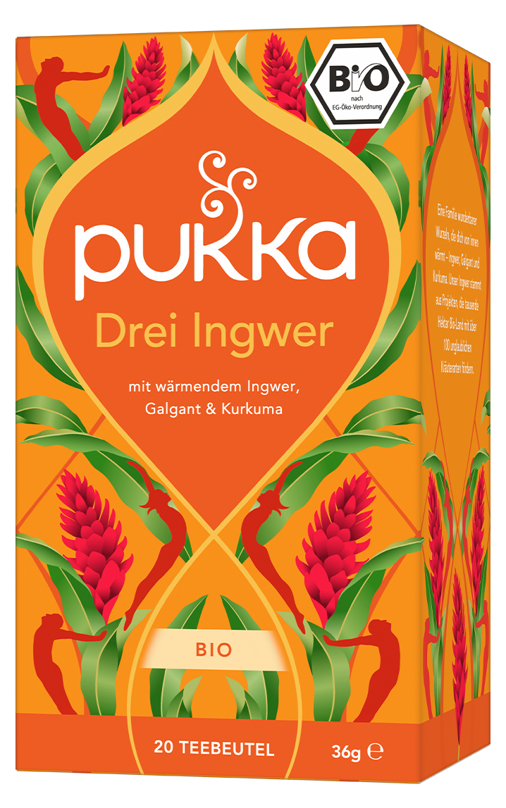 Drei Ingwer bio 20 Teebeutel Pukka