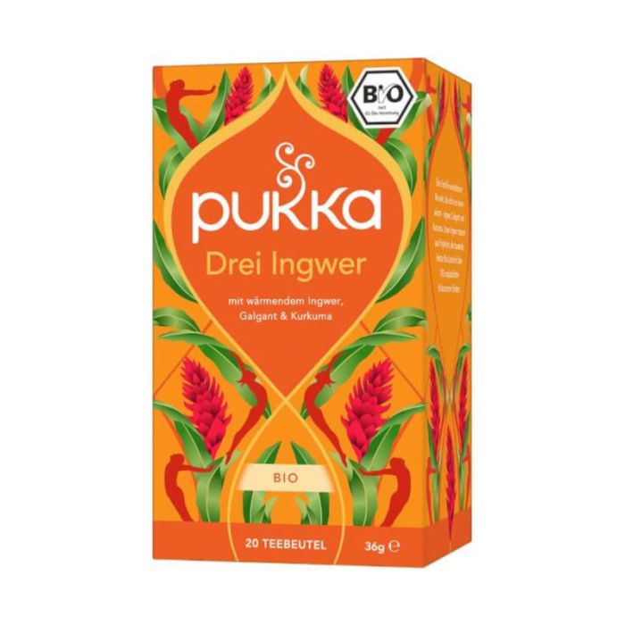 Drei Ingwer bio 20 Teebeutel Pukka