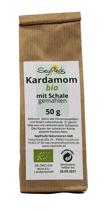 Kardamom mit Schale gemahlen bio 50 g Seyfrieds