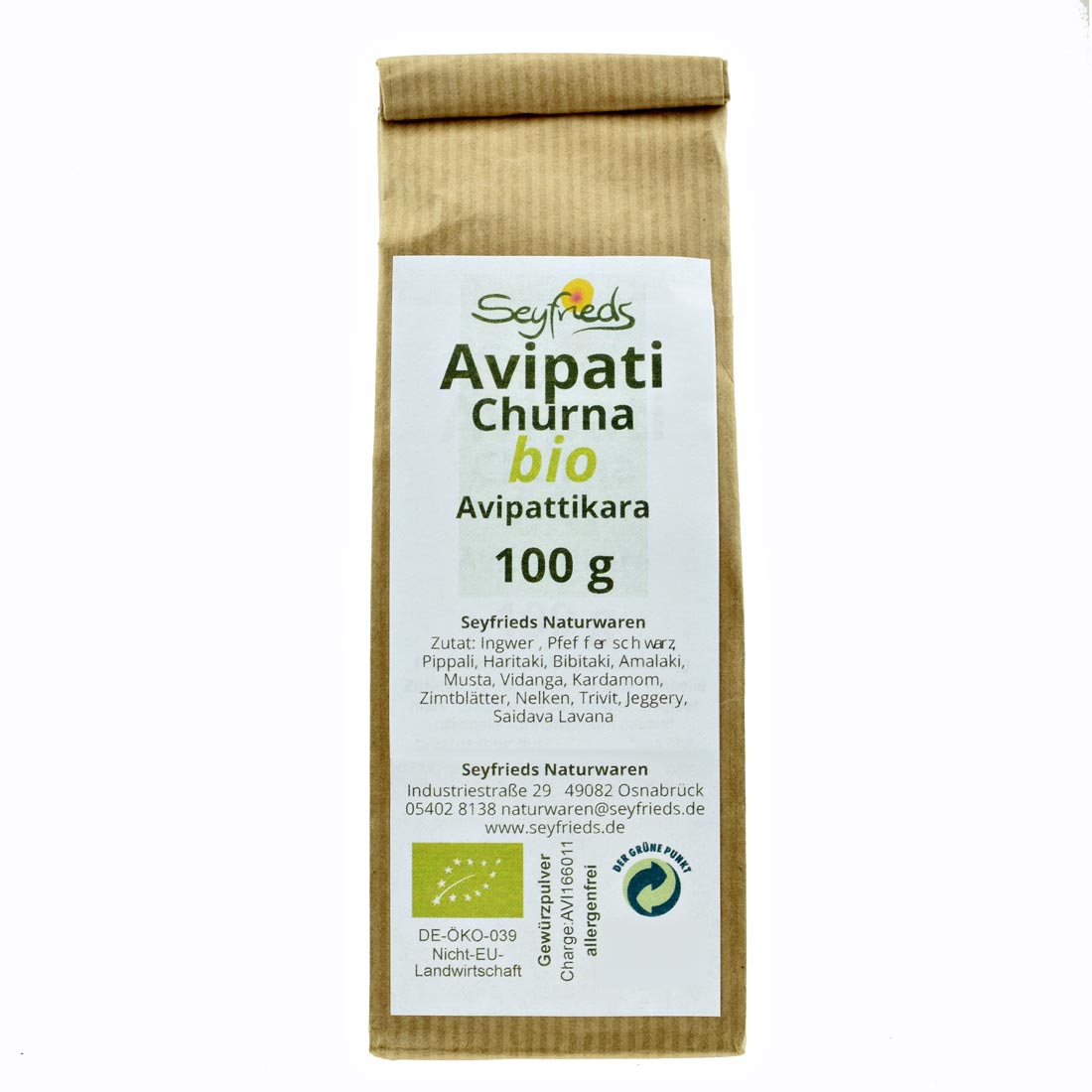Avipattikara Churna bio 100 g Seyfrieds